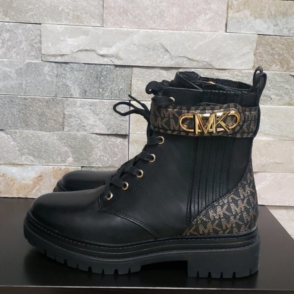 🎁 MICHAEL Michael Kors Parker Leather Combat Boot - Picture 6 of 10